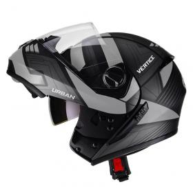 Capacete Peels U-RB2 Vértice Preto e Cinza Fosco